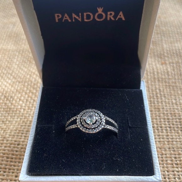Pandora Sterling silver Sparkling Double Halo Ring 
Size 9 - Picture 12 of 14
